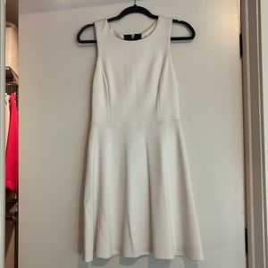Bailey44 white dress w/ navy cutout